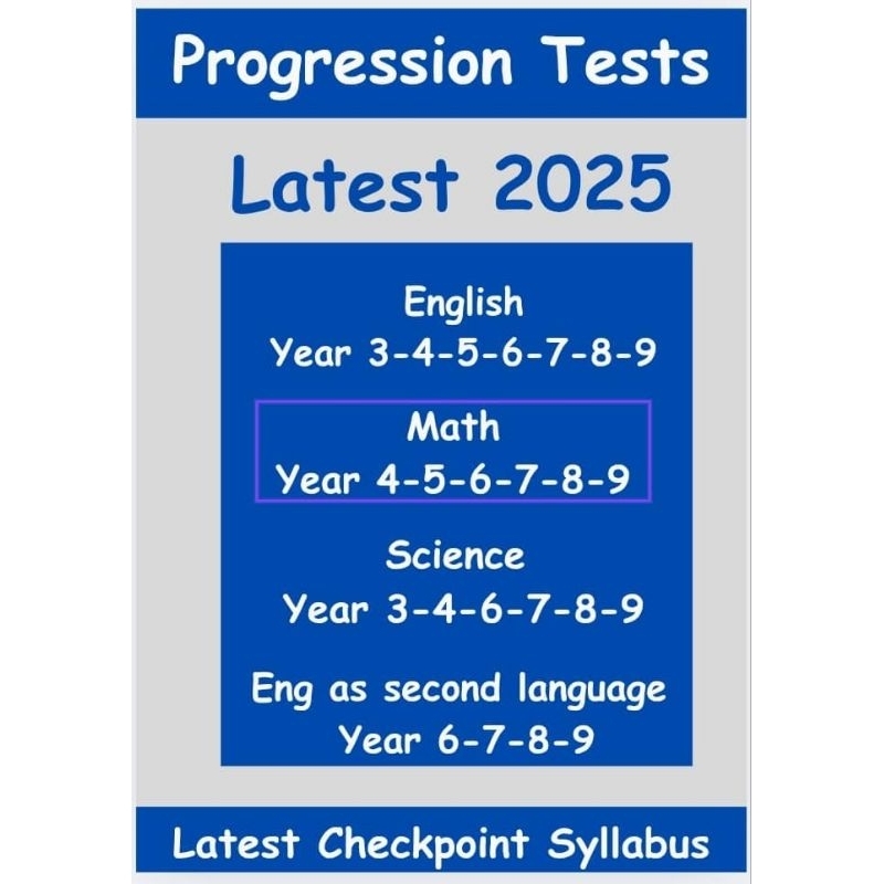 SC.124🌟Latest 2025🌟Checkpoint Progress Test Papers🌟Primary+Secondary🌟 ...