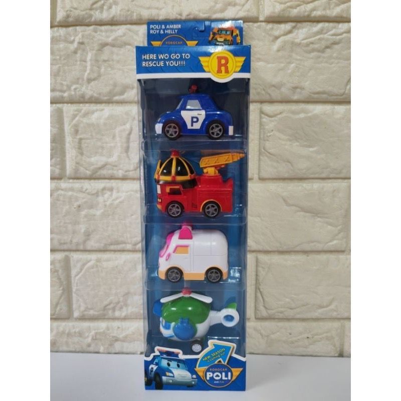 Cartoon Car Robo car Poli Car 4 In 1 Pack | Shopee Malaysia