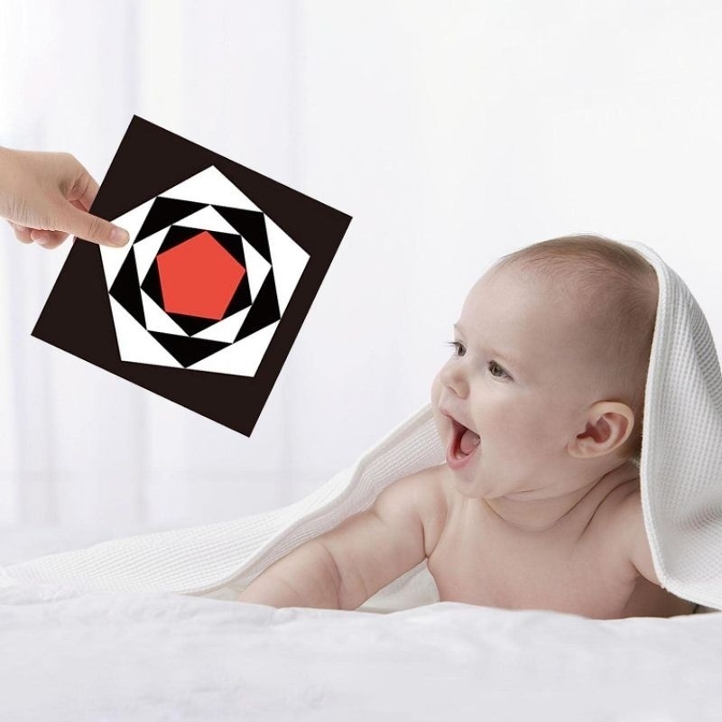 Baby Flash Cards Black and White Cards Stimulation Visual Training ...