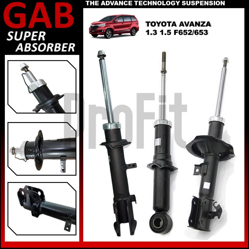 GAB SUPER BLACK FRONT ABSORBER / REAR ABSORBER - TOYOTA AVANZA1.3 1.5 ...