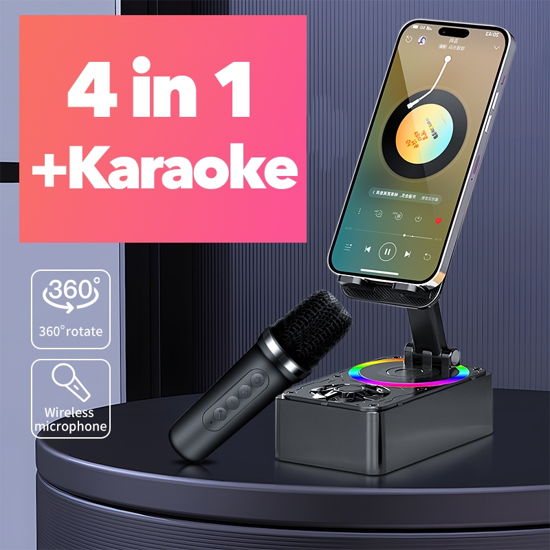 4in1 Karaoke Phone Stand Bluetooth Speaker Wireless 3in1 4 in 1 3 in ...