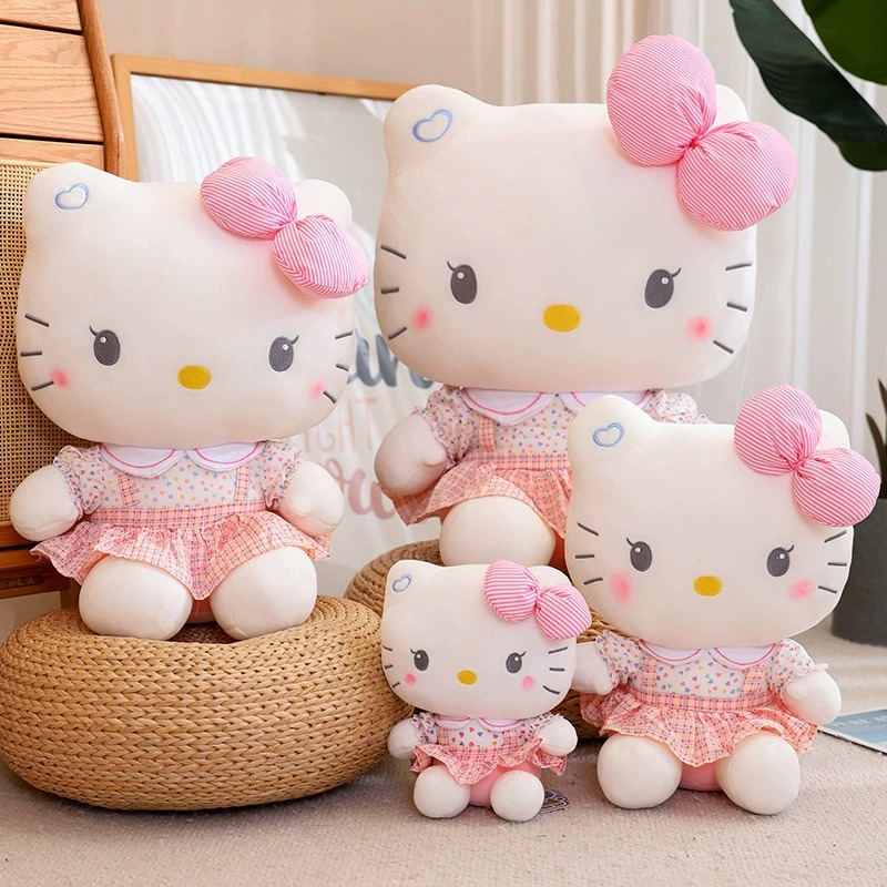 Hello Kitty Cute Soft Stuffed Toy Cartoon Plushie for Kids Gift Anak ...