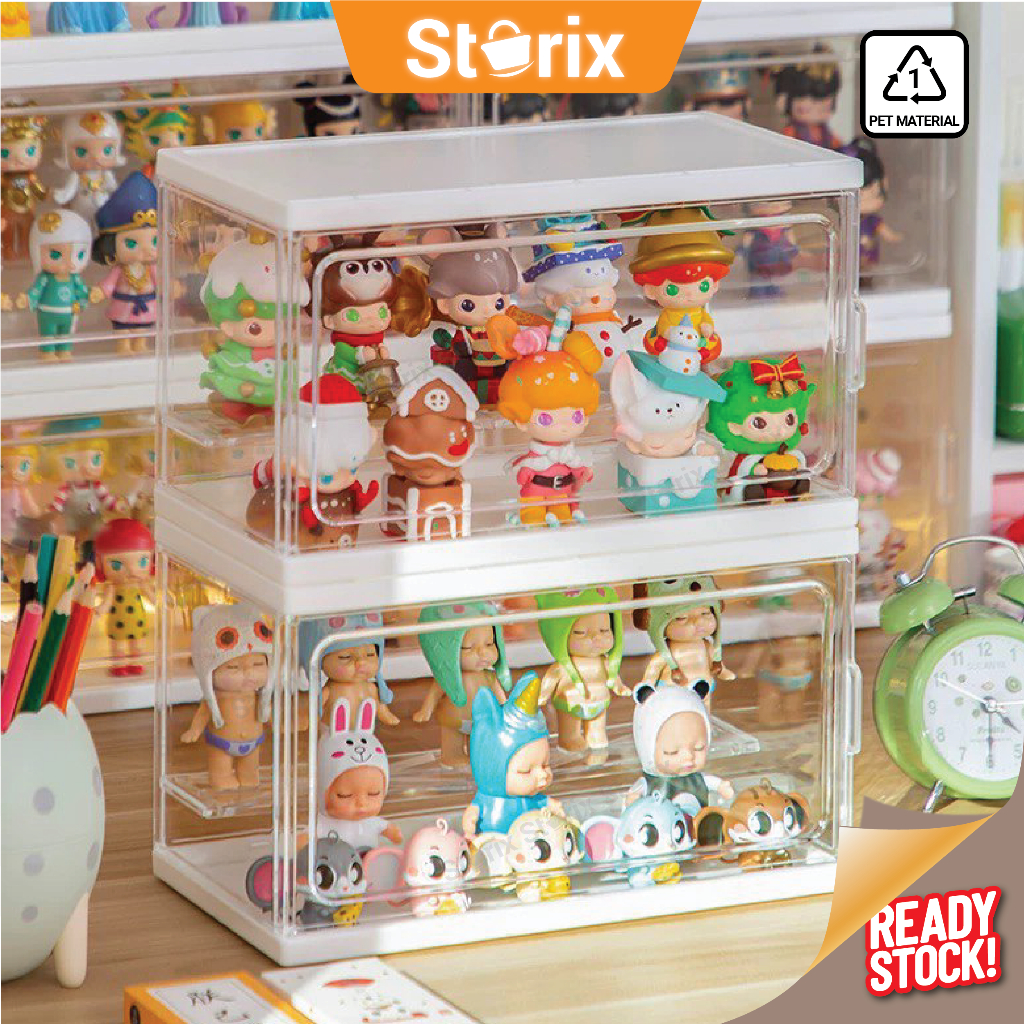 Storix PET Material Transparent Stackable Toy Display Storage Box ...
