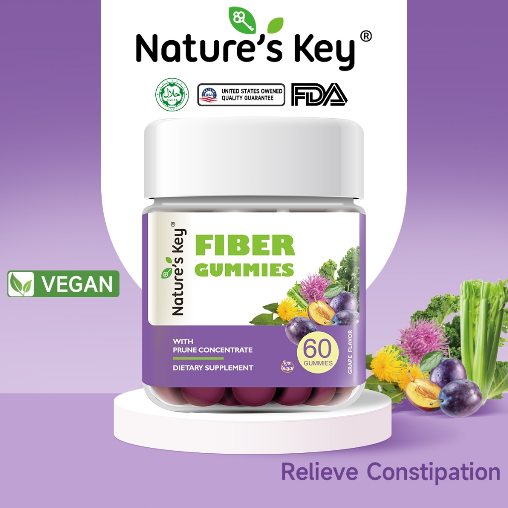 [EXP:2026.9]Nature's Key Fiber Gummies with Prune Juice- Support ...