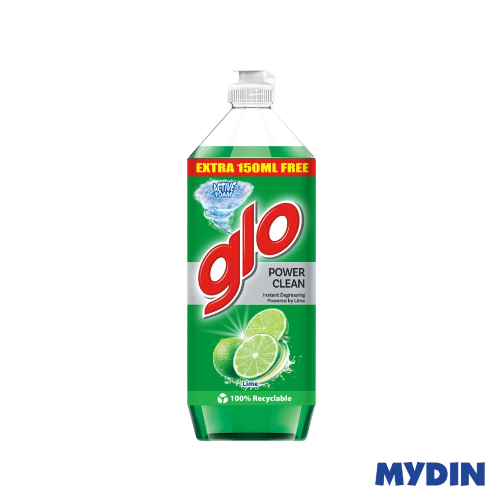Glo Dishwash Liquid Power Clean Lime (1.2L) FOC 150ml | Shopee Malaysia