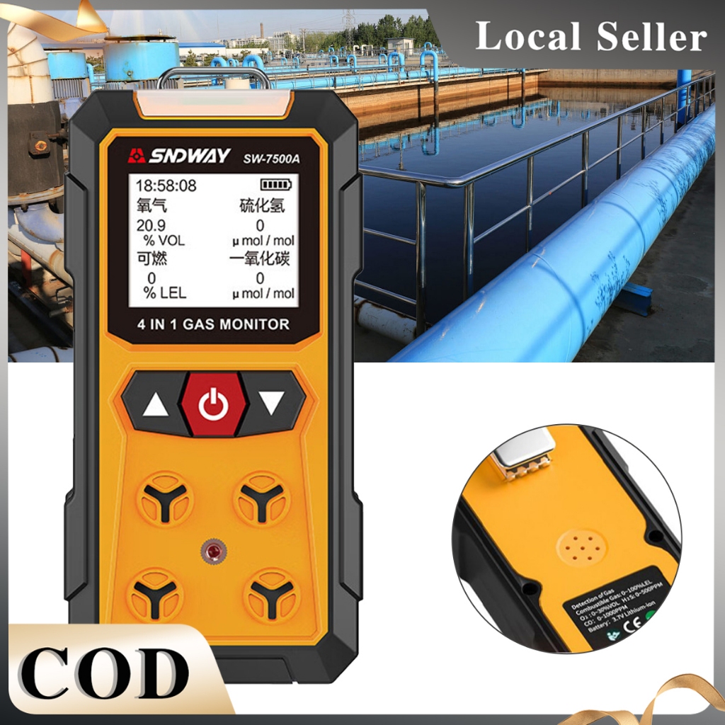 Multifunctional Gas Detection Device That Detects 4 Types Of Gas At ...