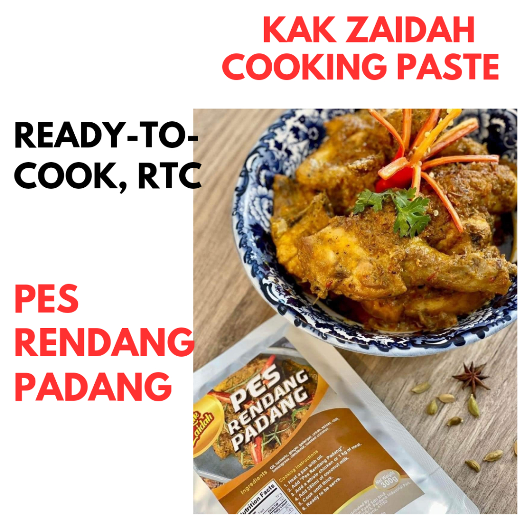 Kak Zaidah Pes Rendang Padang Cooking Paste Ready To Cook | Shopee Malaysia