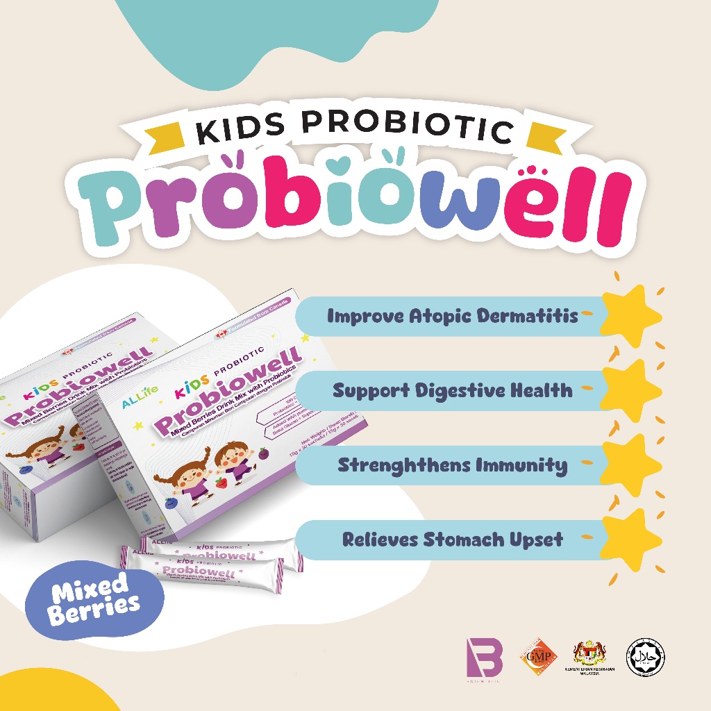 ALLIFE KIDS PROBIOTIC 益生菌 PROBIOWELL (10 BILLION CFUS) 30 SACHETS ...