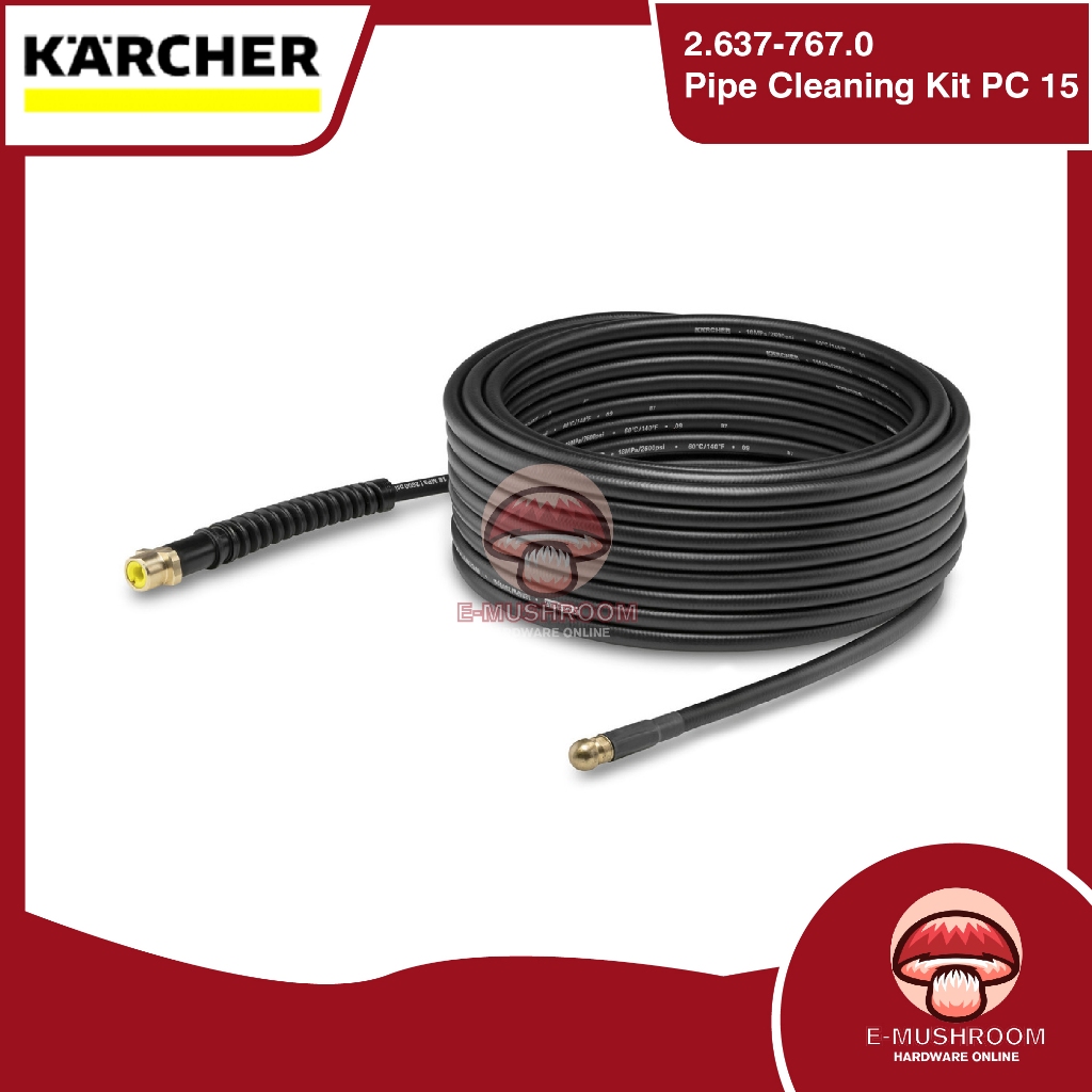 Karcher PC15 High Pressure Pipe Cleaning Kit PC 15 - 2.637-767.0 ...