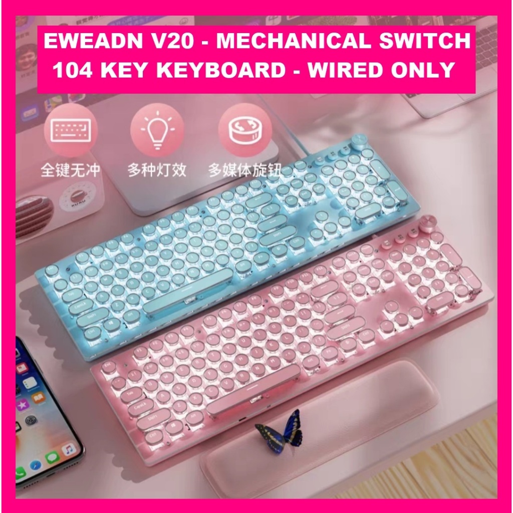EWEADN K520 & V20B Mechanical Switch Keyboard Malaysia Stock | Shopee ...