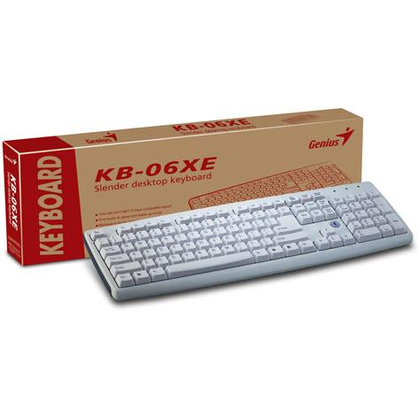 New in Box Genius KB-06XE Slender Desktop Keyboard White Windows ...