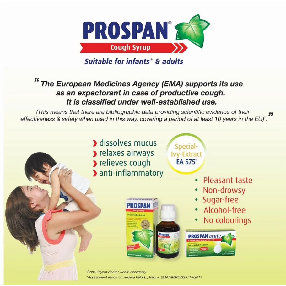 [BATUK] PROSPAN Cough Syrup 100ML - 1 BOTTLE [PACK WITH BUBBLE WRAP ...