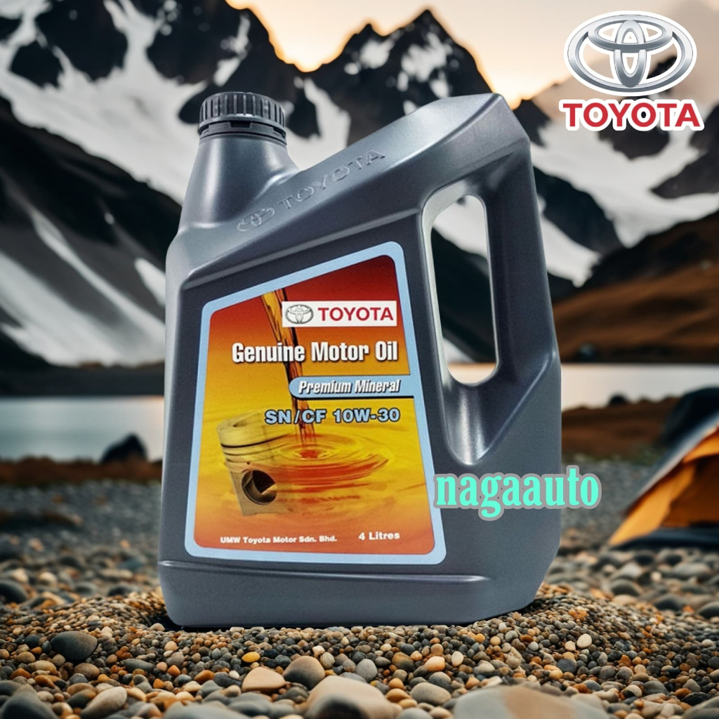 Toyota 10W30 SN/CF Premium Mineral Engine Oil (4 Liter) for Corolla ...