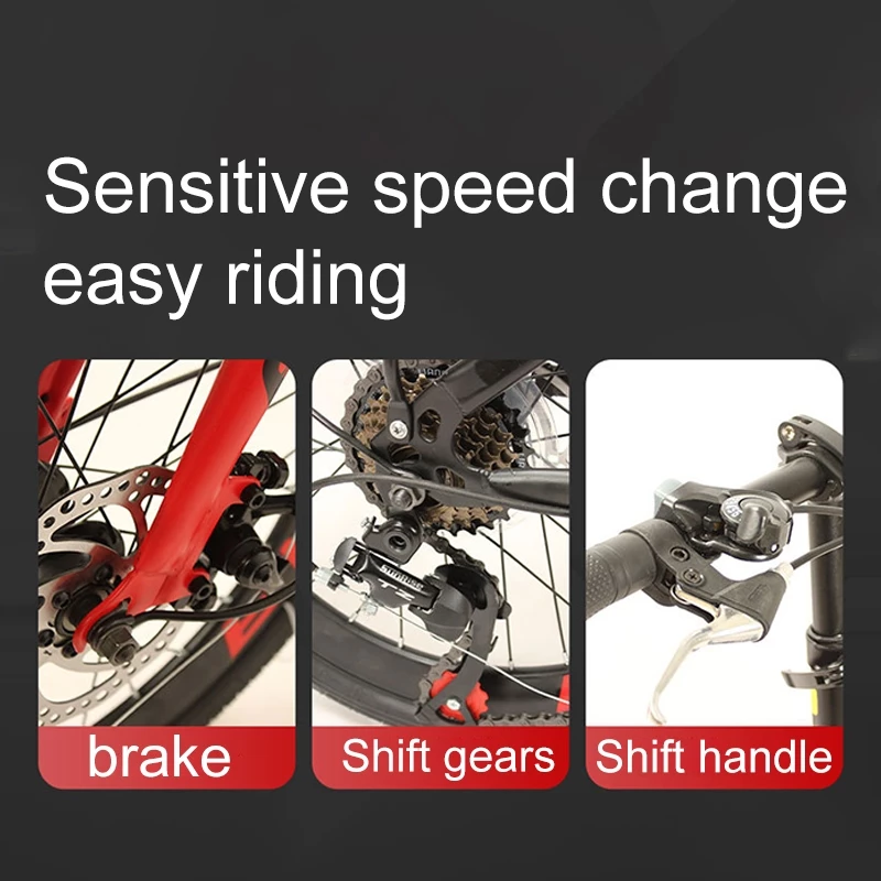 A 7-speed setup indicates the bike's ability to handle varied terrains