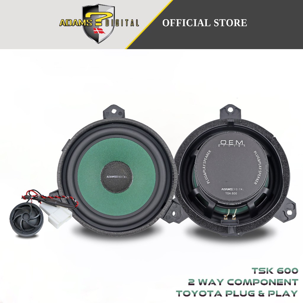 Adams Digital Toyota Plug and Play 6.5 Inch 2 Way Component Set Car ...