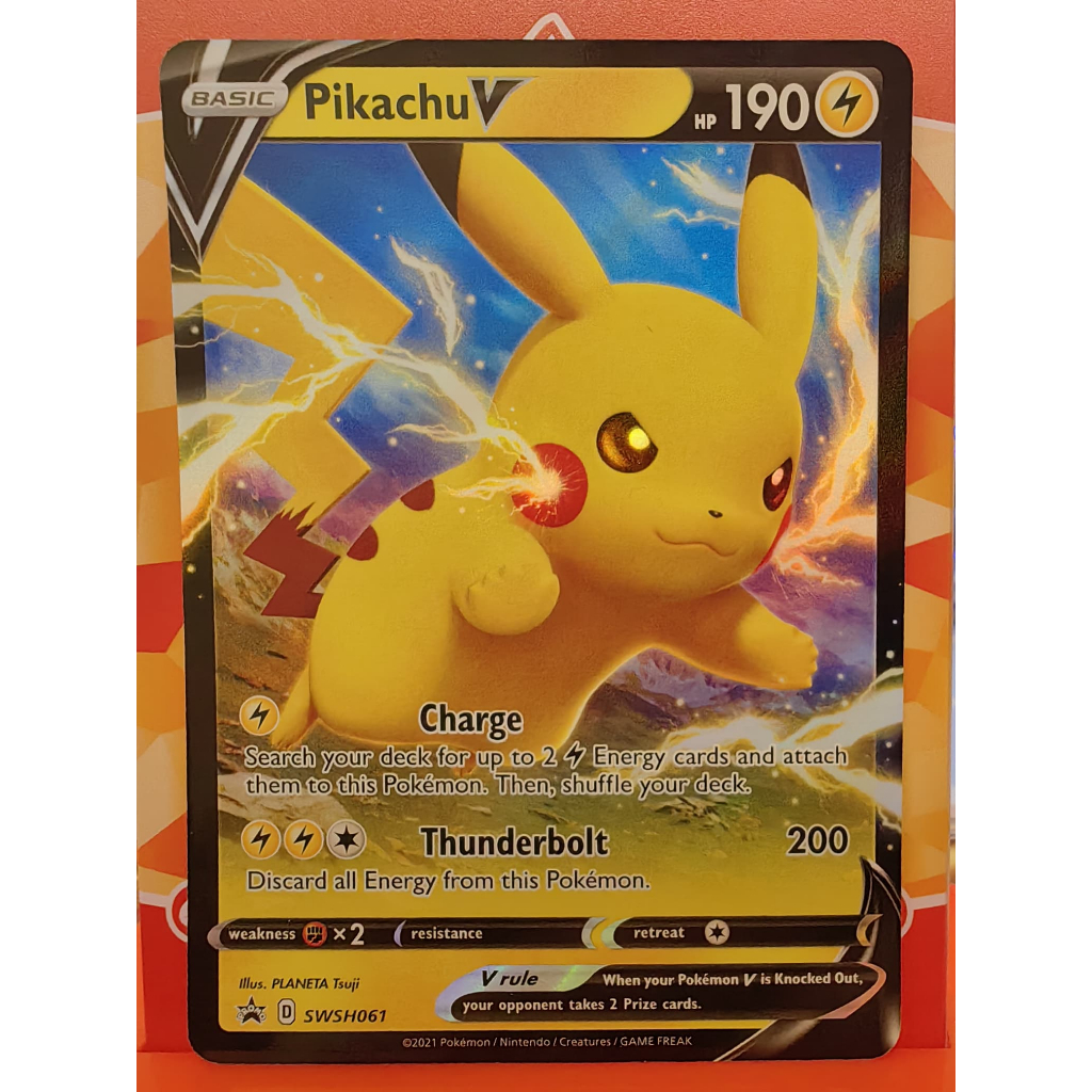 pokemon jumbo cards pikachu Jumbo Pikachu V Pokemon Card main image 1