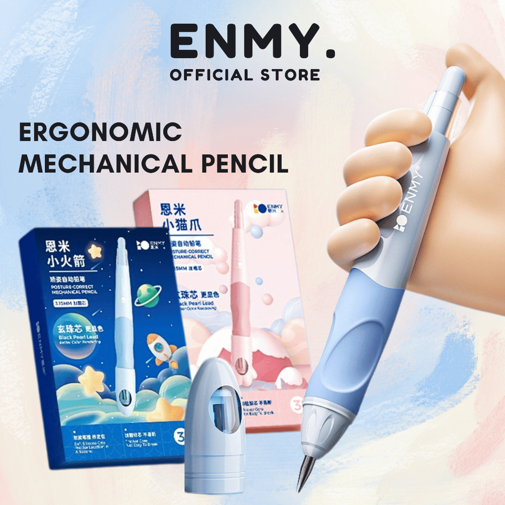 ENMY 3.15mm HB/2B Ergonomic Grip Retractable Pencil with Sharpener ...