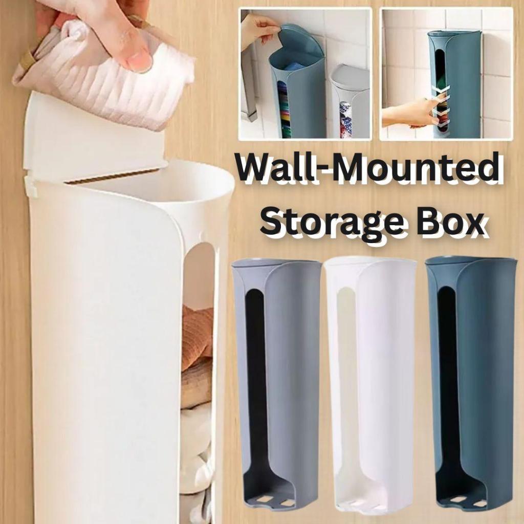 Wall Mounted Plastic Bag Holder Wall Mounted Socks Panties Organizer ...