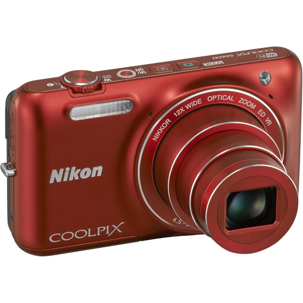 Nikon COOLPIX S6600 Natural White / Raspberry Red USED CAMERA
