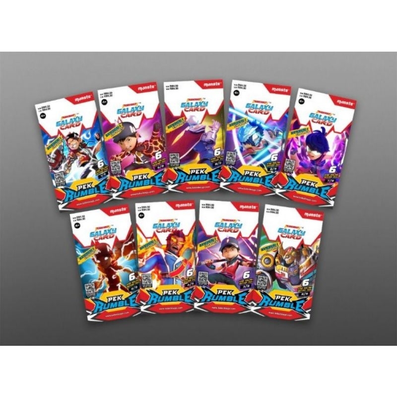 Monsta Boboiboy Galaxy Card Fullset 1-9 Pek Rumble Pack | Shopee Malaysia