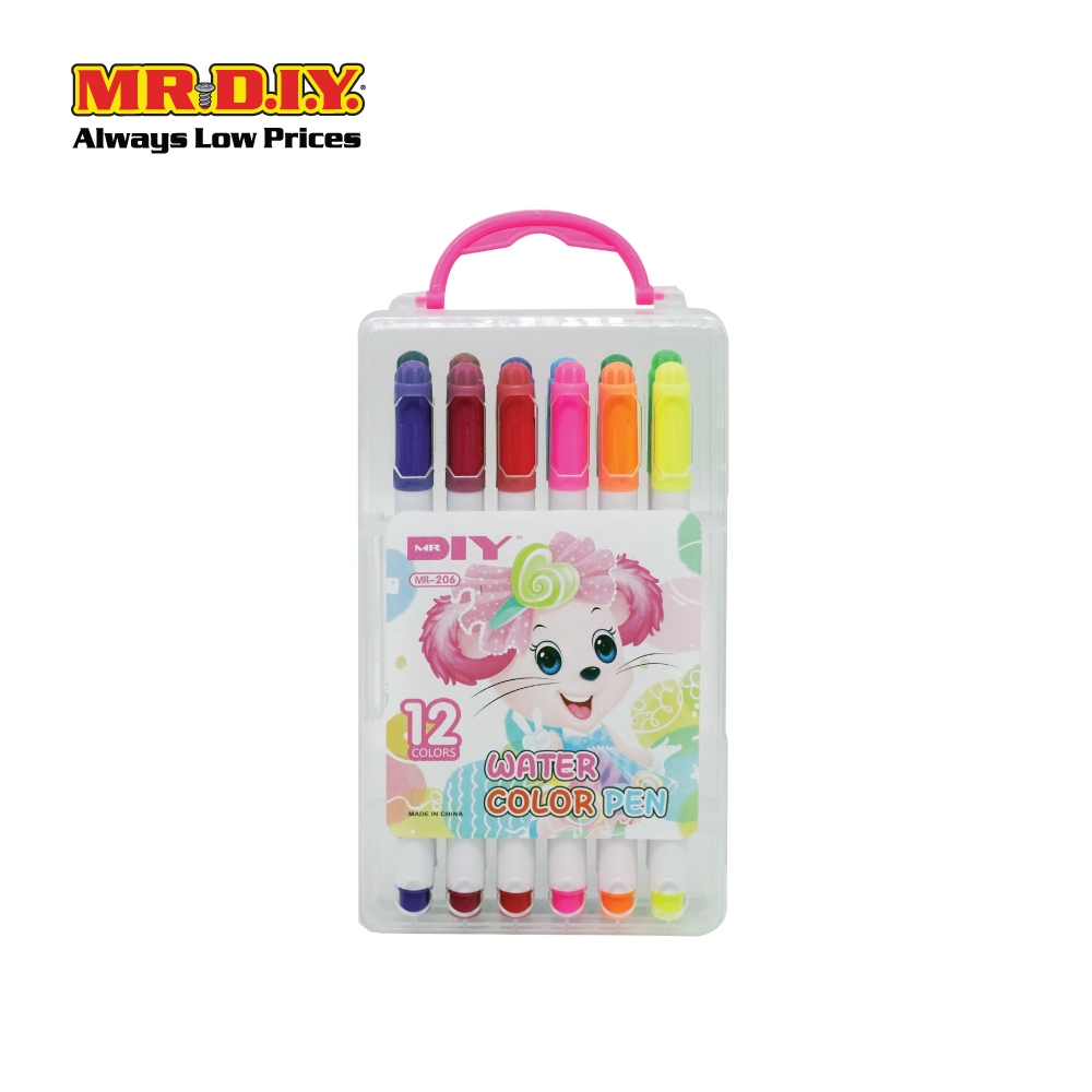 (MR.DIY) Colorful Watercolor Pen (12pcs) | Shopee Malaysia