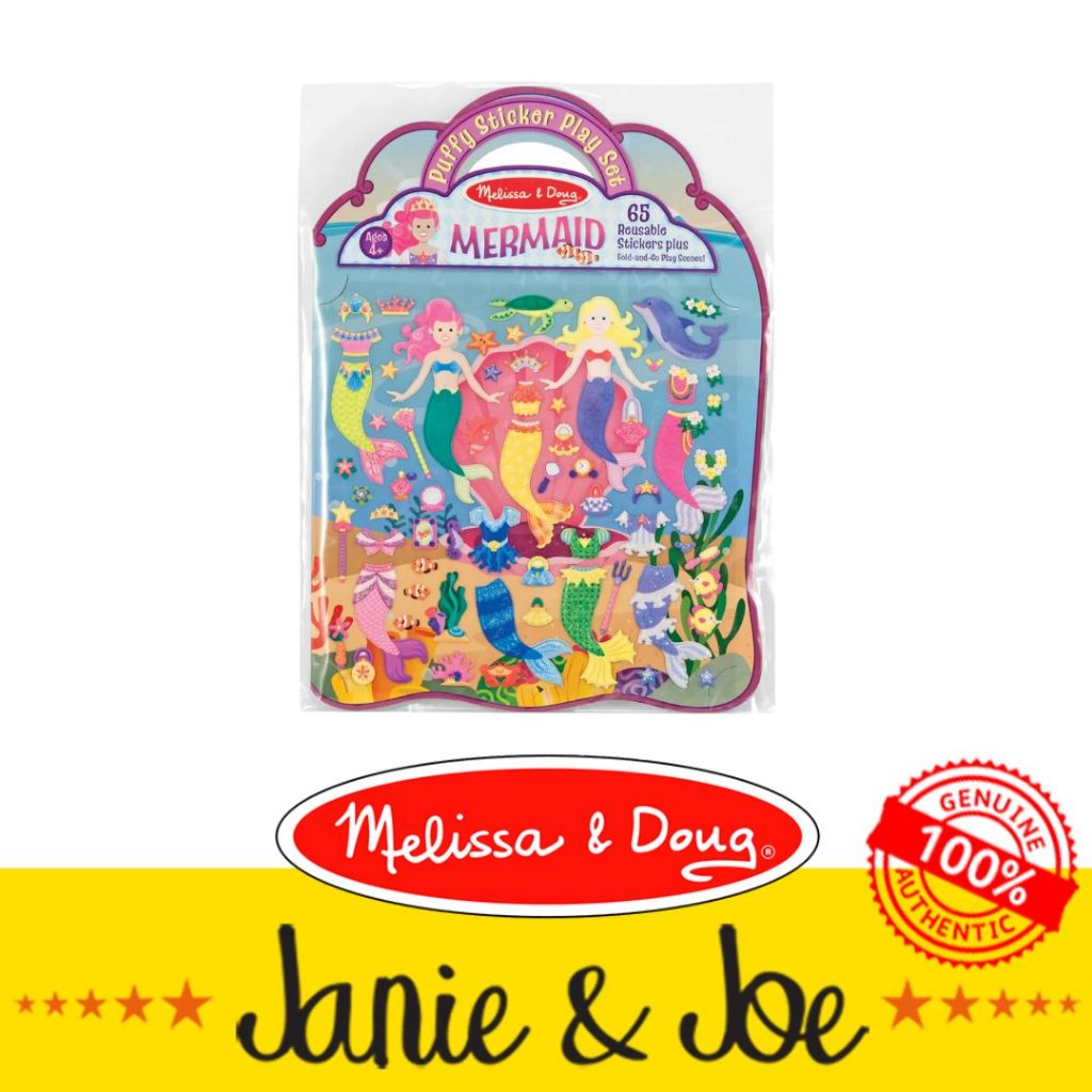 Melissa & Doug Puffy Sticker Play Set - Mermaid - Age 4+; Reusable ...