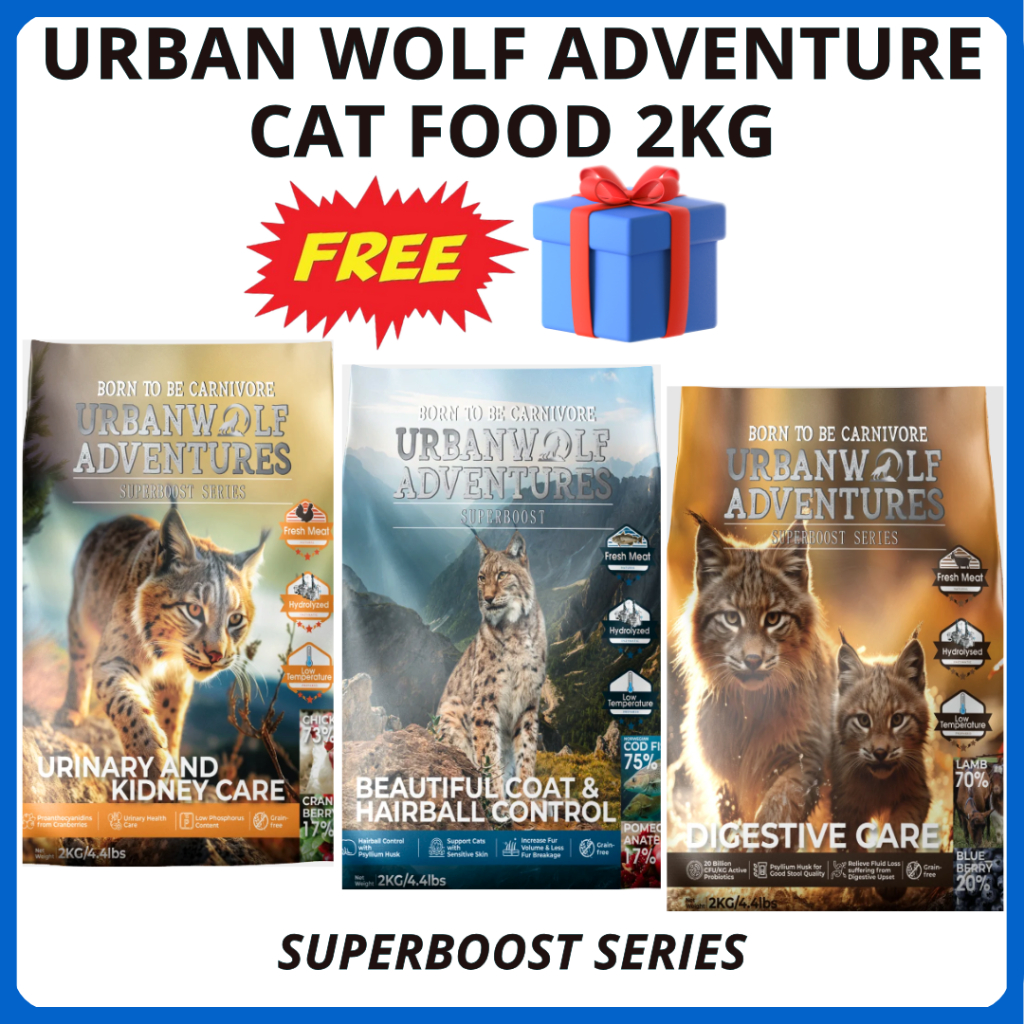URBANWOLF ADVENTURE SUPERBOOST SERIES Makanan Kucing Berkualiti Cat ...
