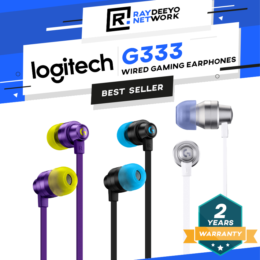 Logitech G333 Wired Gaming Earphones With Mic And Dual Drivers | Shopee ...