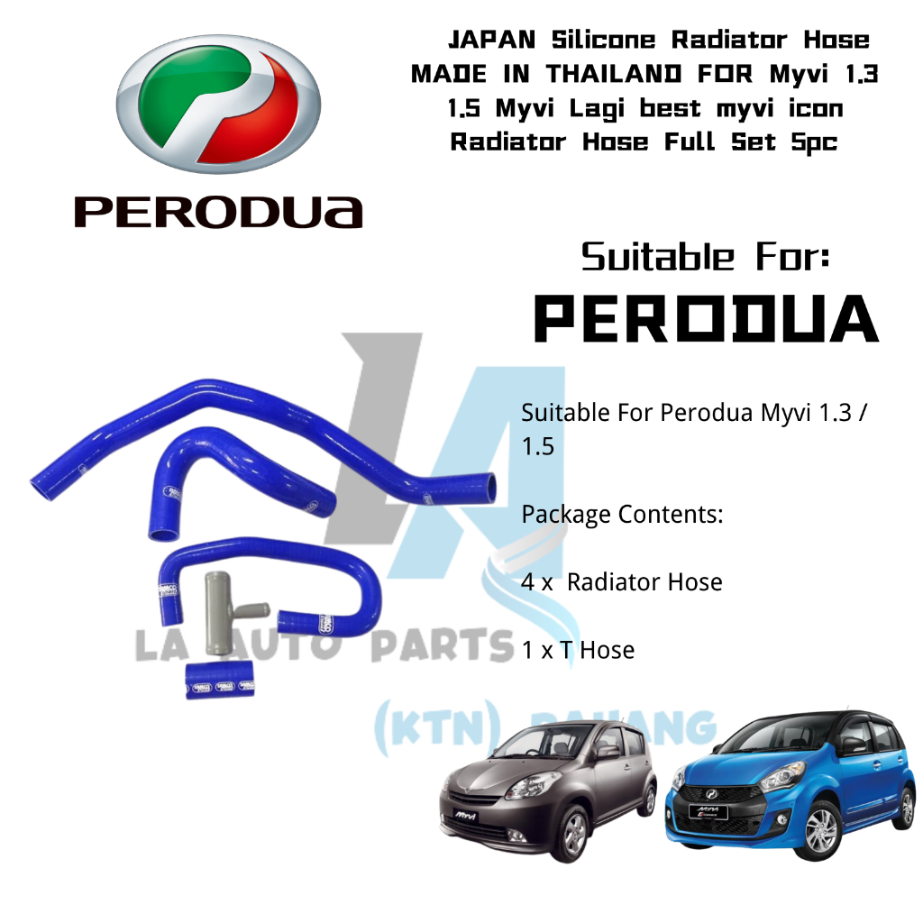 JAPAN Silicone Radiator Hose MADE IN THAILAND FOR Myvi 1.3 1.5 Myvi ...