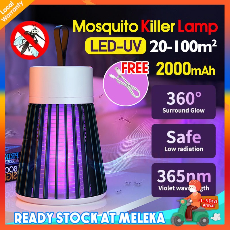 Portable Mosquito Killer Lamp LED Light Elektrik Shock Air Suck Insect ...