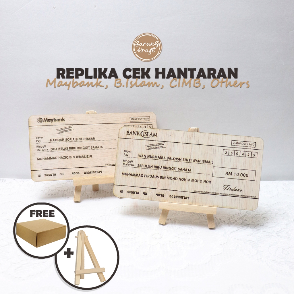 [SIAP 1 HARI] REPLIKA CEK HANTARAN | MAYBANK, B.ISLAM, CIMB, RHB ...