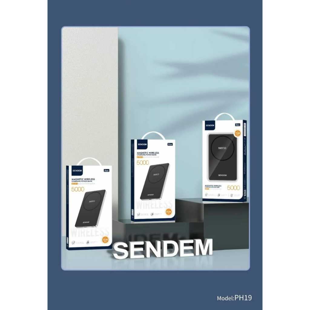 Sendem PH19 Ultra-thin 5,000mAh Magnetic Wireless Power Bank | Shopee ...