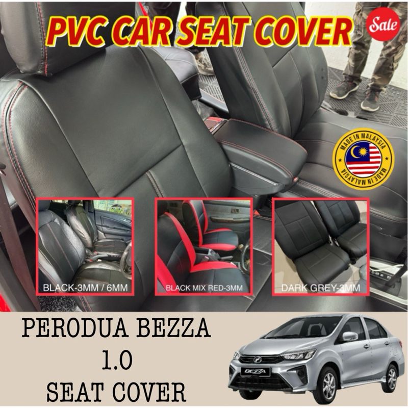 PERODUA BEZZA 1.0 SEAT COVER (3mm and 6mm)waterproof material and ...