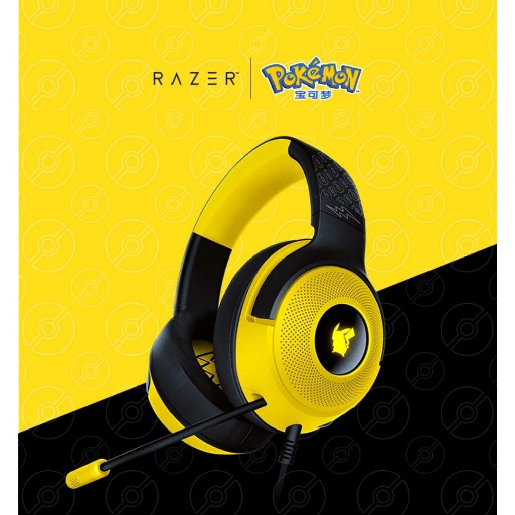 Readystock RAZER Kraken V3 X Wired gaming Headset headphone Pikachu ...