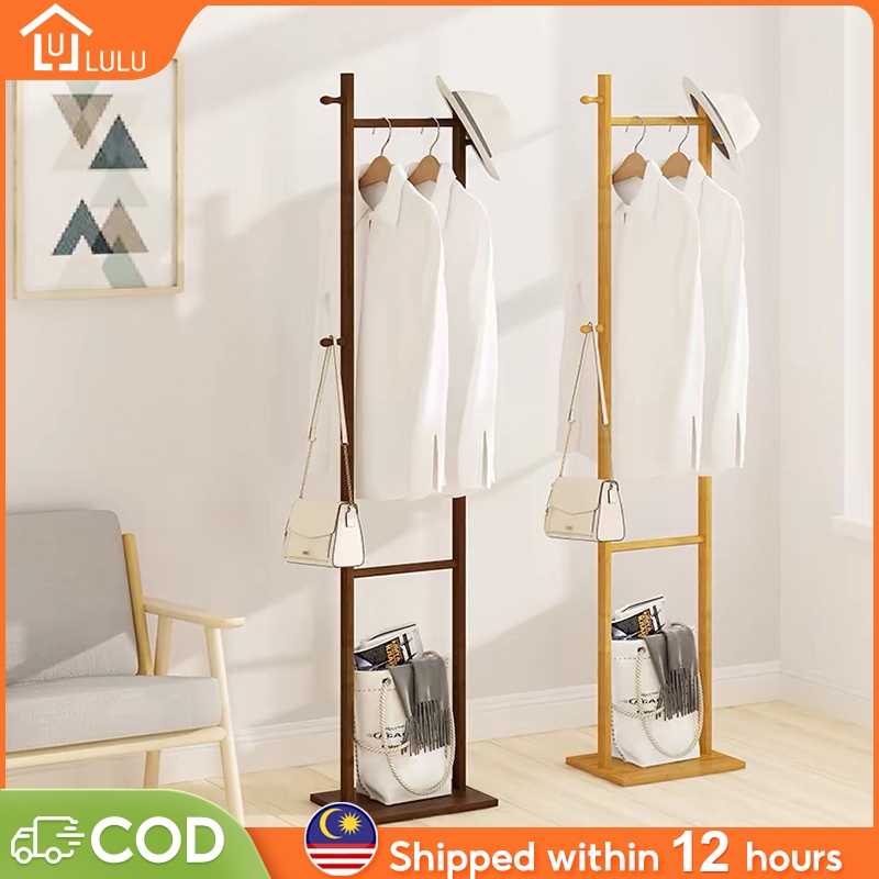 【Shipping Discount】Bamboo Standing Hat And Coat Rack Simple ...