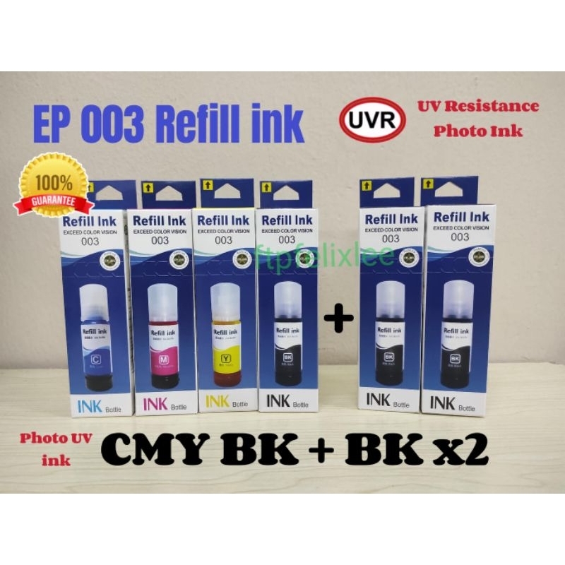 Epson 003 Refill ink 70ml Photo UV ink Compatible for printer EcoTank ...