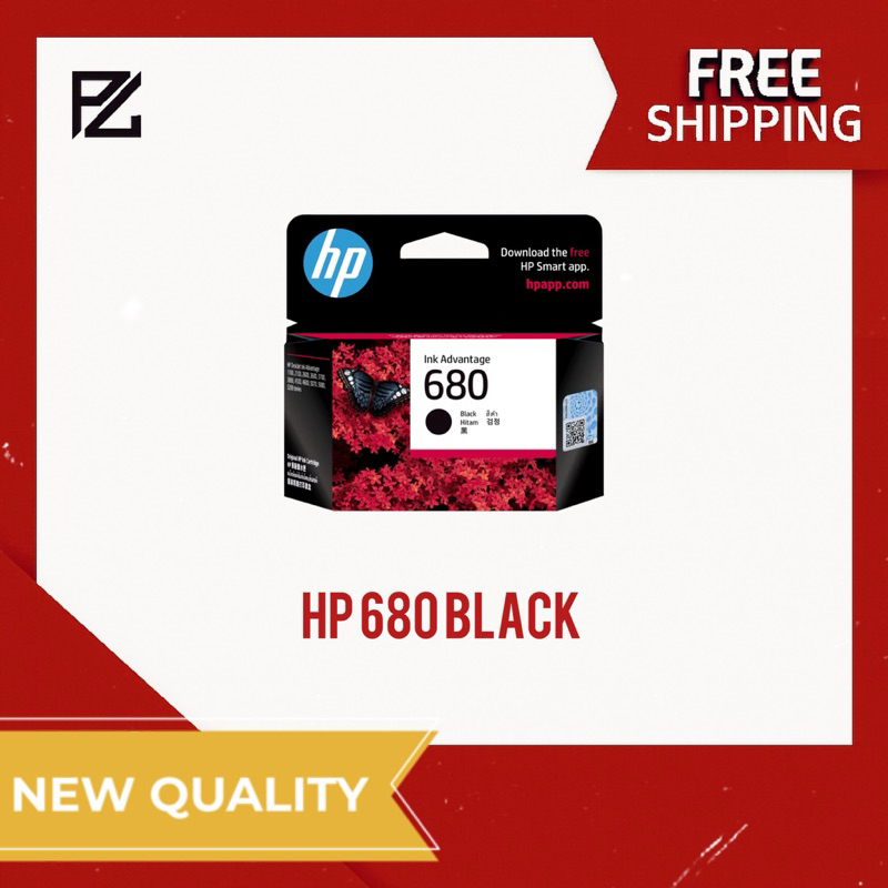 HP 680 Black Original Ink Advantage Cartridge F6V27AA - Compatible with ...