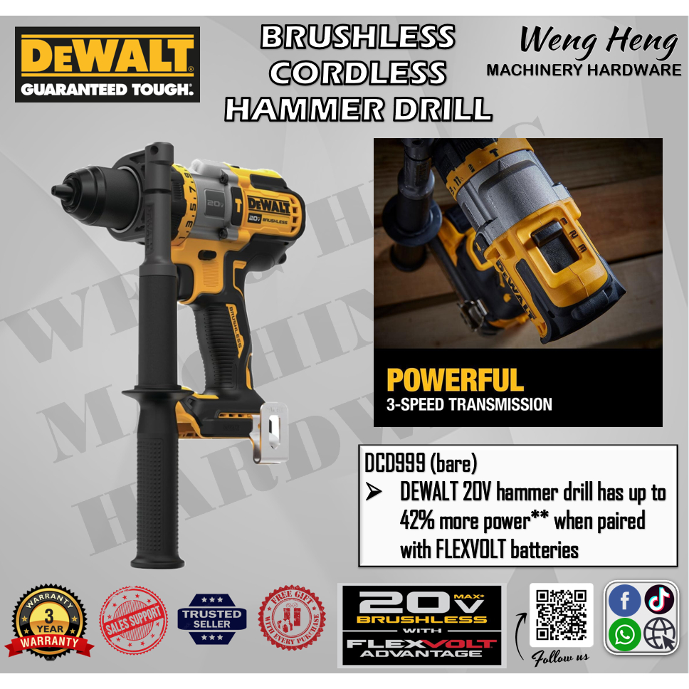 Dewalt 20V Brushless Cordless Hammer Drill/Driver with FLEXVOLT ...