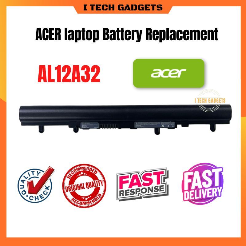 Batteria 2600 MAh Per Acer AL12A32 / AL12A42 / AL12A52 / AL12A72 – Infoelettronica – Qualità Italiana