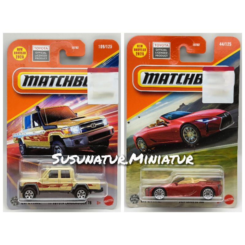 Miniature Matchbox 1/64 Toyota Landcruiser 78 - Modèle 2017, Couleur Beige, Série Mainline 2025
