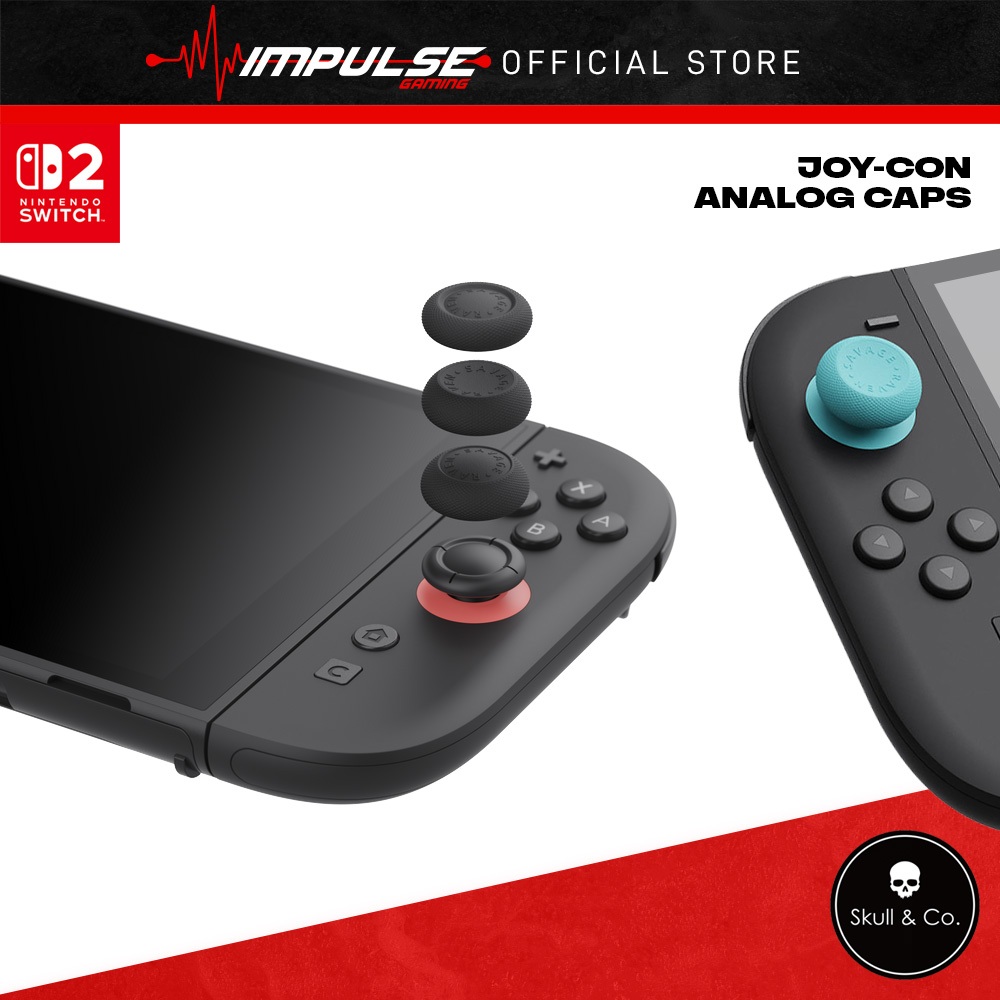 Skull & Co NSW2 Nintendo Switch 2 Analog Cap Series - (Black, Neon ...