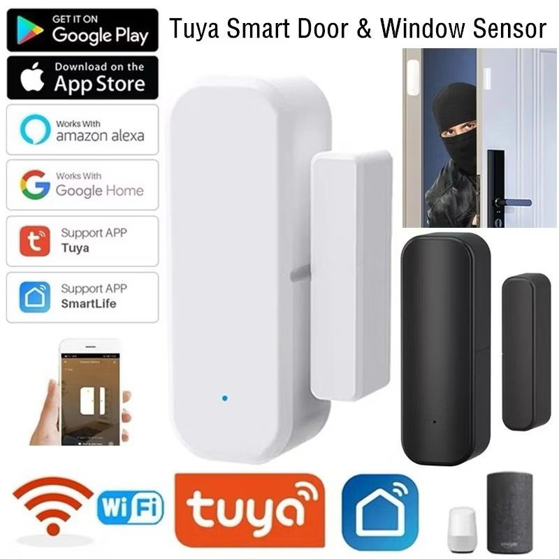 Tuya WiFi Smart Door and Window Sensor Magnetic Security Alarm ...