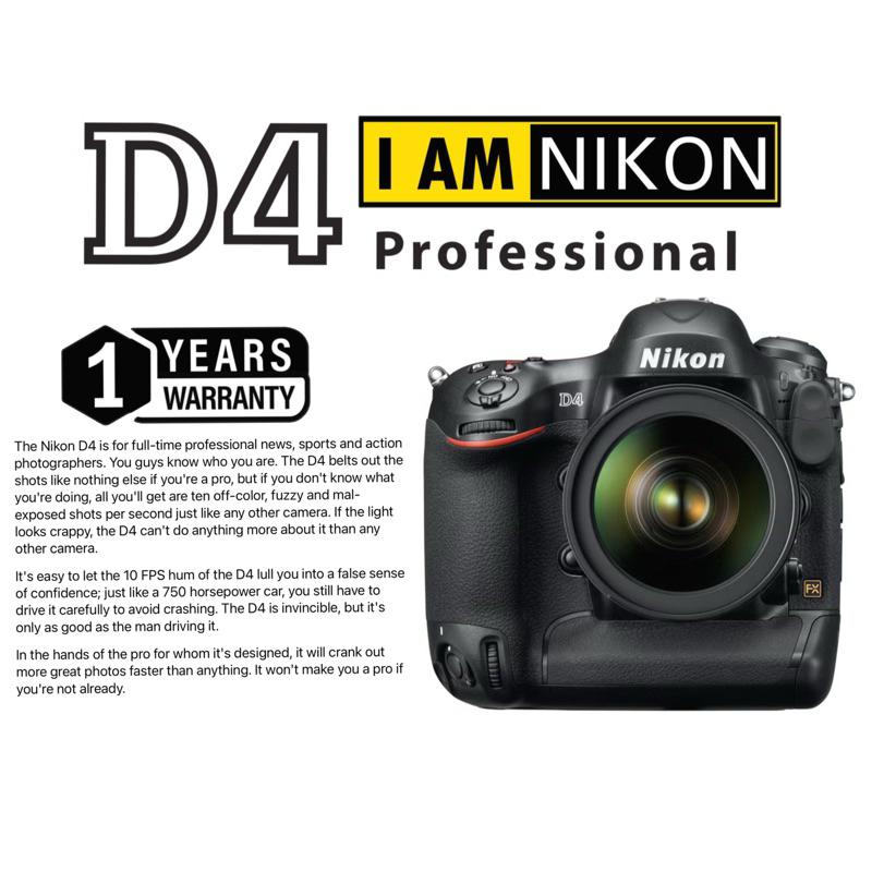 (USED)NIKON D4 50MM 1.8G DSLR FULL FRAME (1 YEARS WARRANTY) NIKON DSLR ...