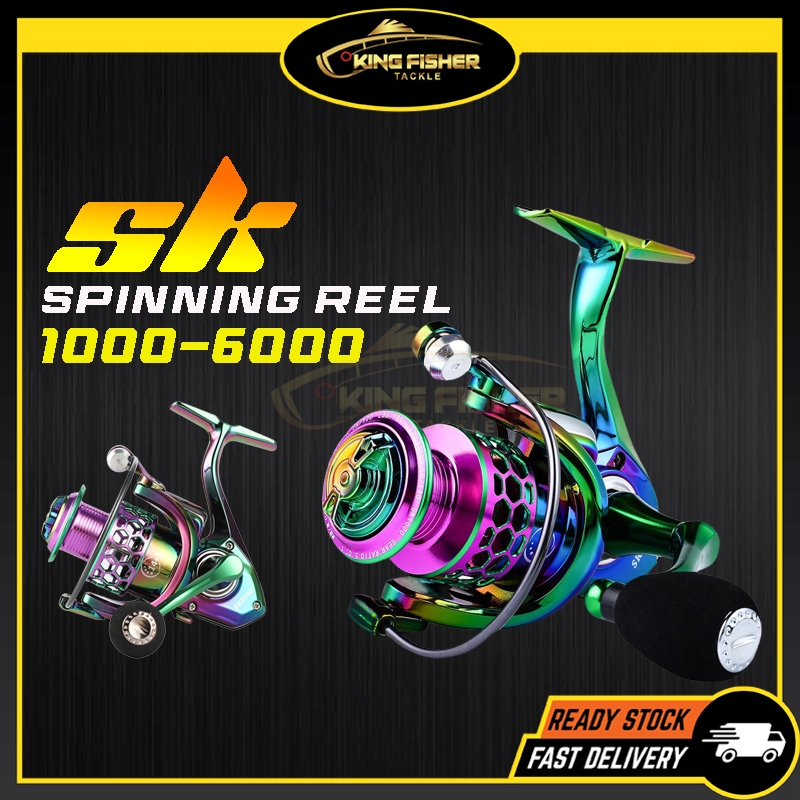 KFT SK Spinning Fishing Reel Mesin Pancing Mancing 1000-6000 Max Drag ...