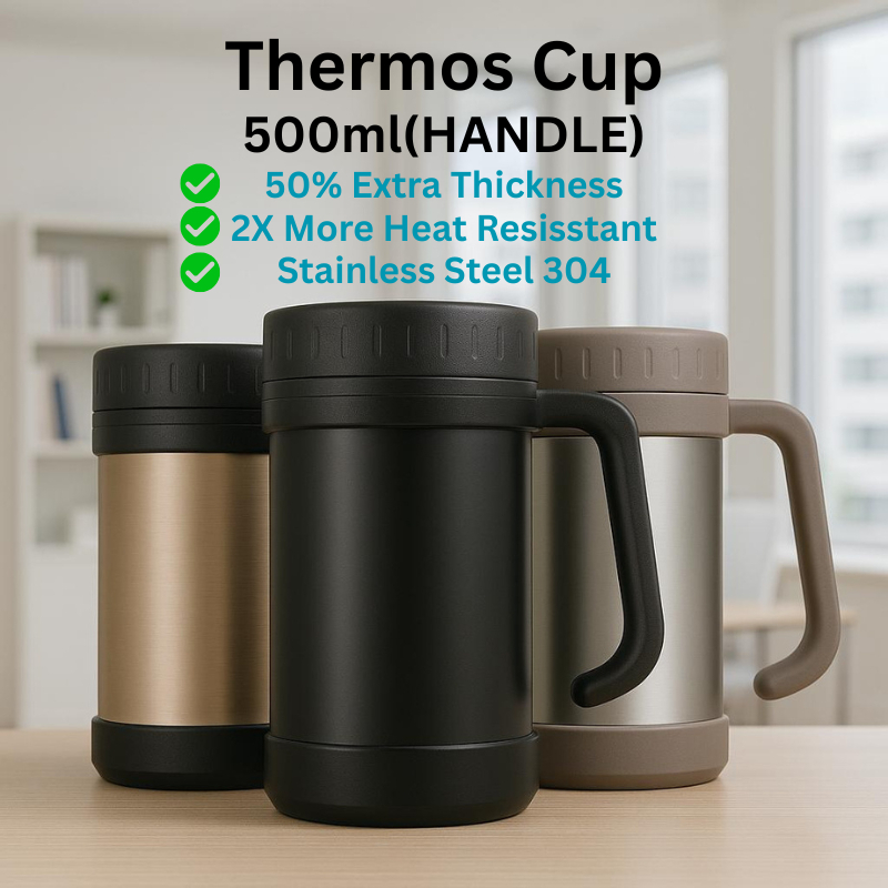500ml Stainless Steel 304 Thermos Cup/Mug/Thermal/Flask Cawan