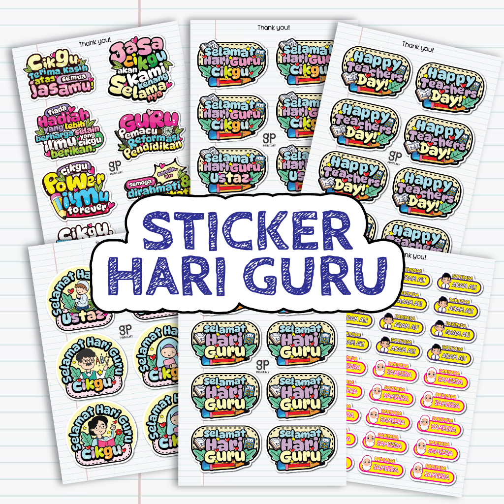 Sticker Hari Guru KALIS AIR | Shopee Malaysia
