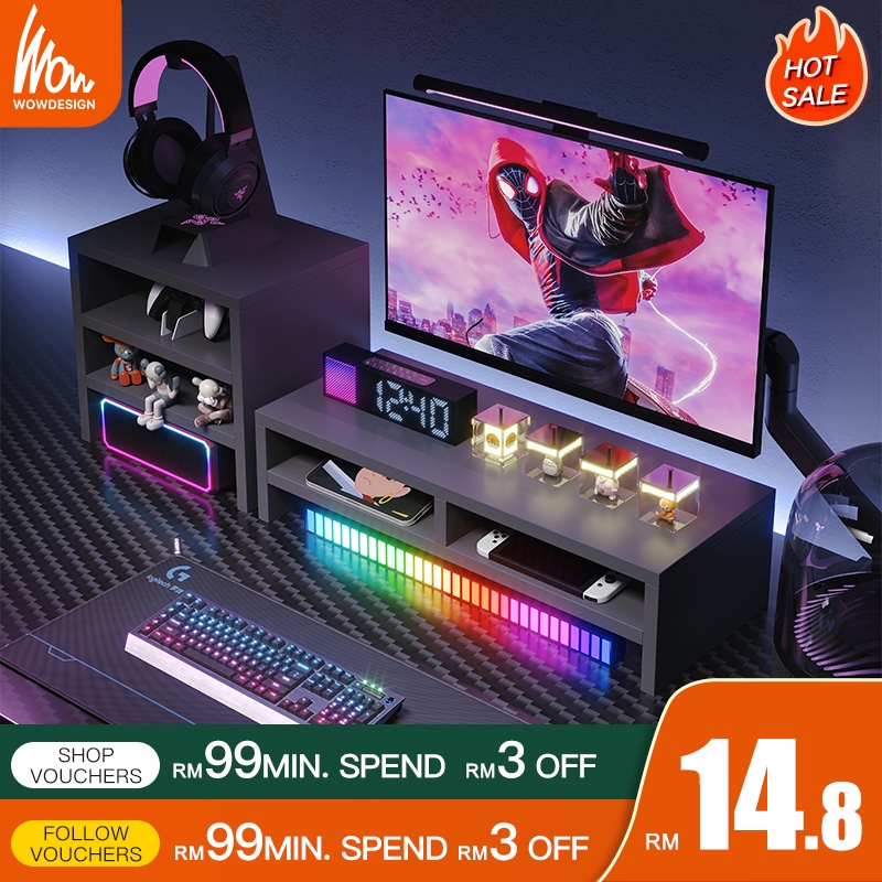 Monitor Screen Riser Increase Height Shelf Tabletop Stand Desktop ...