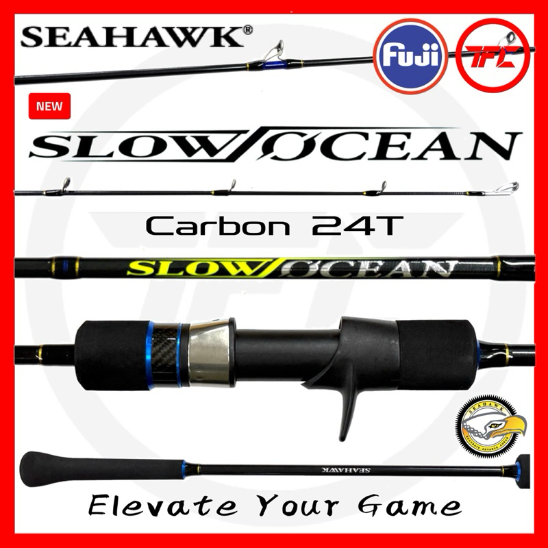 2025 SEAHAWK SLOW OCEAN Overhead & Spinning Jigging Rod Saltwater Jig ...