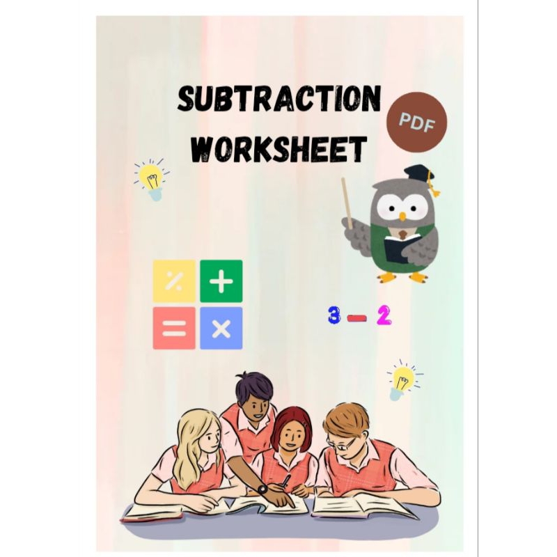 [PDF] Subtraction Worksheet for Kids | Latihan Tolak Prasekolah Tadika ...