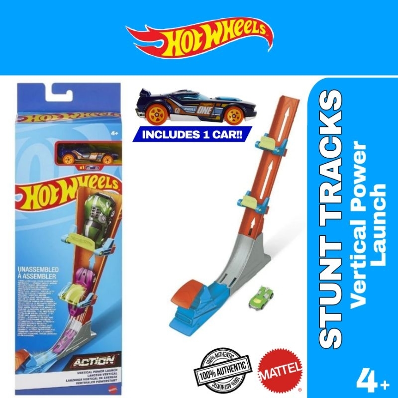 (100% Authentic) HOT WHEELS® Stunt Tracks Vertical Power Launch ...